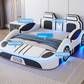 LED Leather Car Bed for Children