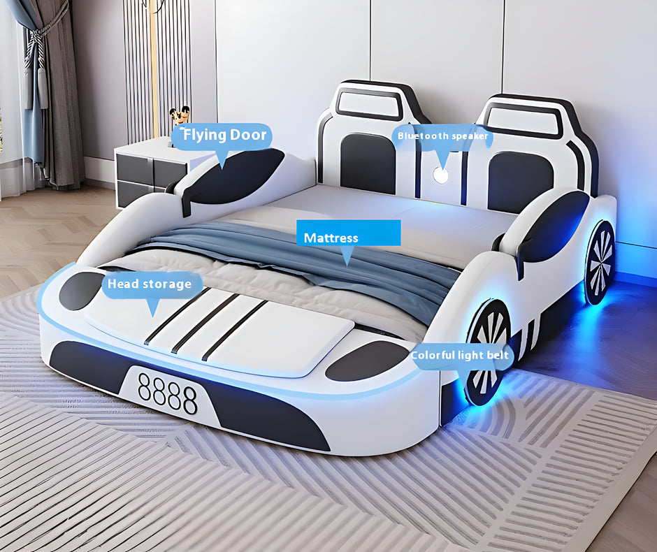LED Leather Car Bed for Children / Ruchi