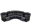 Multifunctional Electric Recliner LED Sectional Leather Sofa