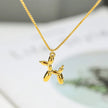 Golden Figurine Clavicle Necklace / Ruchi