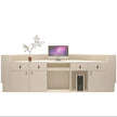 Modern LED 105 Inch Curved Wooden Reception Desk / Ruchi 