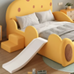 Giraffe Themed Velvet Leather Kids Bed / Ruchi