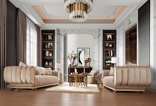 3 Piece Velvet Modern Sofa Set / Ruchi