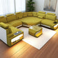U-shaped LED Leather Sectional Sofa
