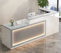 Modern Wooden LED Reception Desk / Ruchi