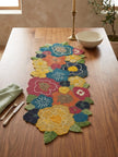 Multicolor Beaded Fabric Table Runner / Ruchi