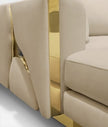 Fabric Upholstered Sectional Sofa / Ruchi