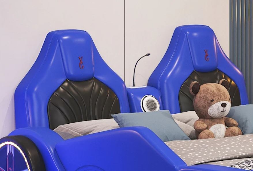 Kids' LED Leather Car Bed / Ruchi