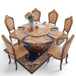 Round European Marble Top Dining Table Set / Ruchi
