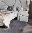 Golden Metallic Veins Design Velvet Bed