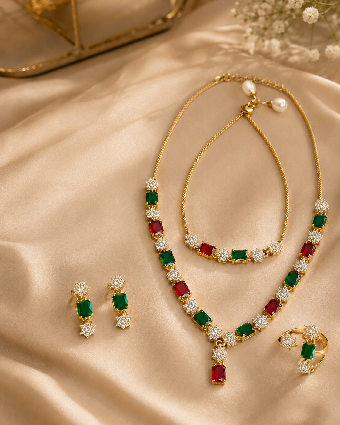 Modern Multicolor Gemstone Jewelry Set / Ruchi