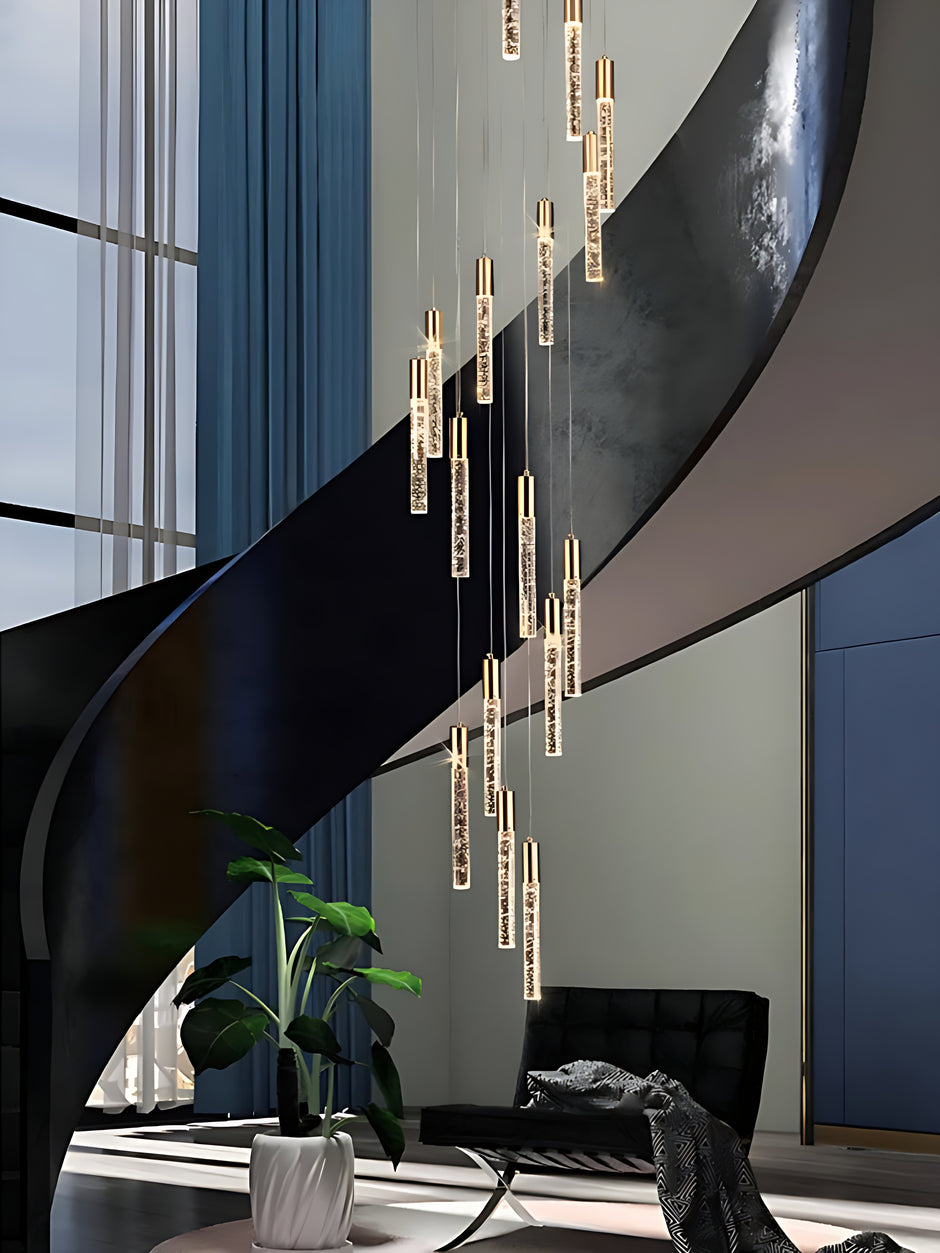 Elegant LED Tube Staircase Pendant Light / Ruchi