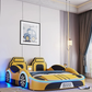 LED Leather Car Bed for Children