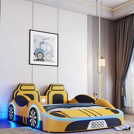 LED Leather Car Bed for Children / Ruchi