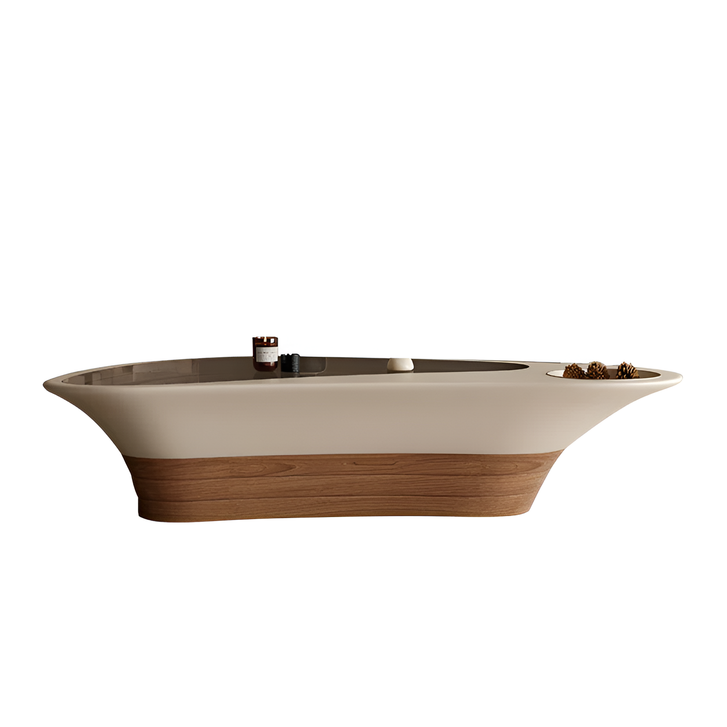 Artistic Glass Top Wooden Coffee Table / Ruchi