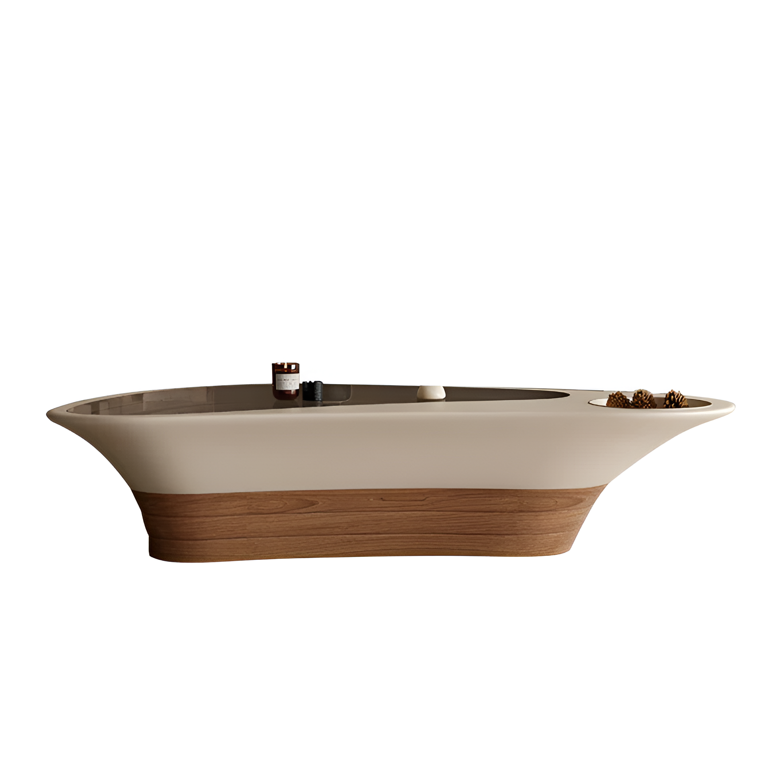 Artistic Glass Top Wooden Coffee Table / Ruchi