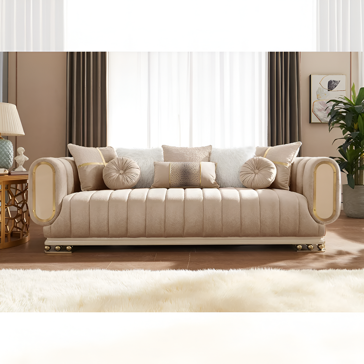 3 Piece Velvet Modern Sofa Set / Ruchi