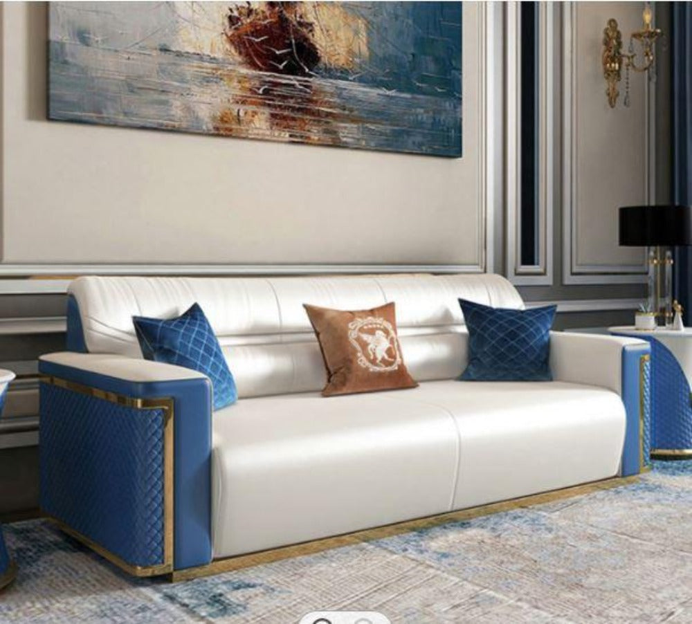 3 Piece Leather Sofa Set For Living Room / Ruchi