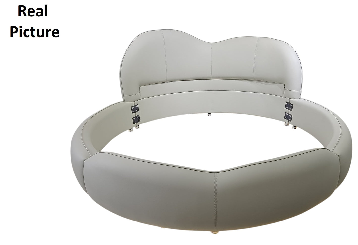 Genuine Leather Queen Round Bed