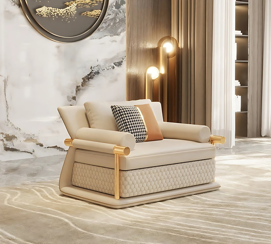 3 Piece Leather Sectional Sofa Set / Ruchi