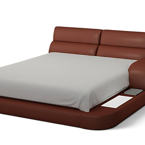 Modern LED Platform Leather Bed / Ruchi