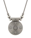 Oxidized Alloy Round Pendant Necklace / Ruchi