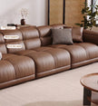 Remote Controlled Power Extendable Leather Sofa Bed / Ruchi