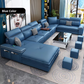 Relaxing U-Shaped Leather Sectional Sofa