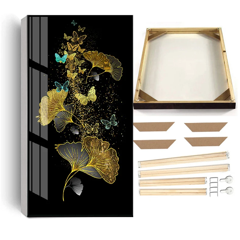 Golden Floral Framed Poster / Ruchi