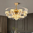 Remote Control LED Crystal Ceiling Fan Light / Ruchi
