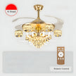 Remote Control LED Crystal Ceiling Fan Light / Ruchi