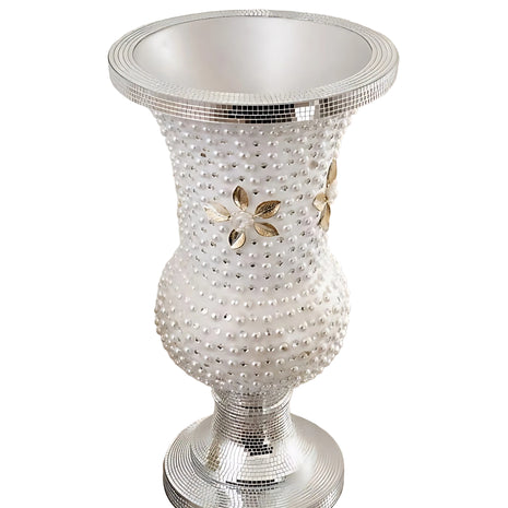 Pearl Crystal Ceramic Flower Vase / Ruchi