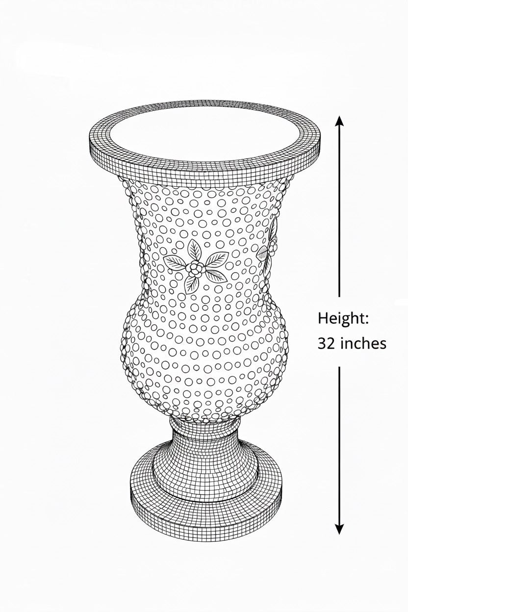 Pearl Crystal Ceramic Flower Vase / Ruchi