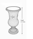 Pearl Crystal Ceramic Flower Vase / Ruchi