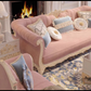 Europian Button-tuffted Fabric Sofa Set