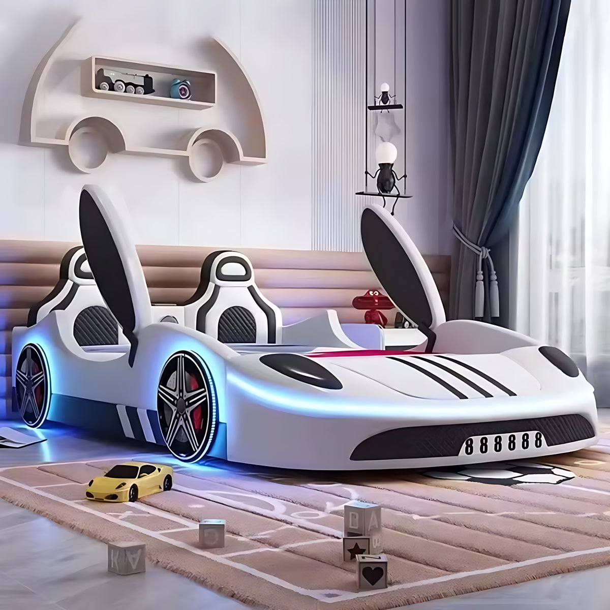 LED Leather Car Bed for Children / Ruchi