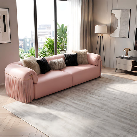 Italian Style Leather Sofa / Ruchi
