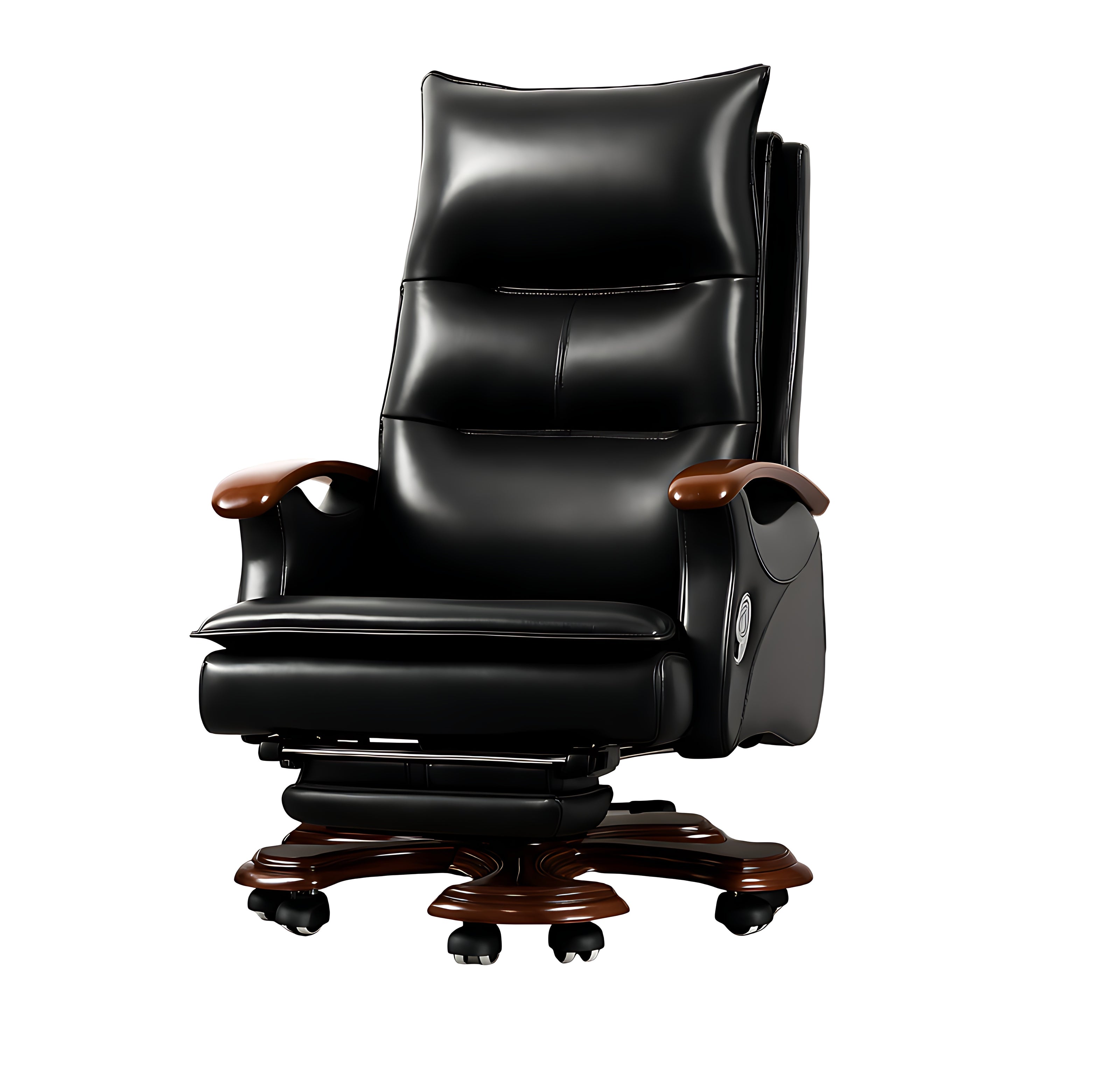 Modern Reclining Leather Office Chair With Footrest / Ruchi