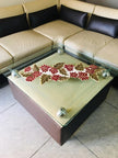 Leaf Floral Embroidered Beaded Runner / Ruchi