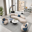 3 Piece Curved Leather Sofa Set / Ruchi