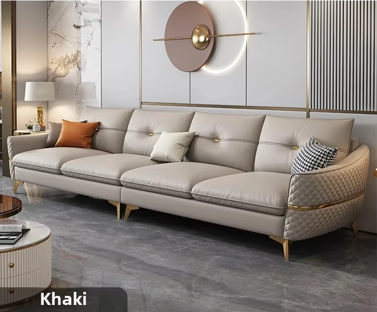 Elegant 4 Seater Leather Sofa