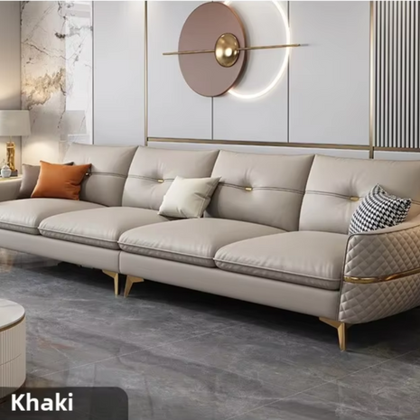 Elegant 4 Seater Leather Sofa / Ruchi