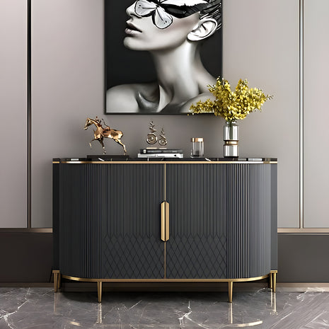 Marble Top Buffet Table With Storage / Ruchi 