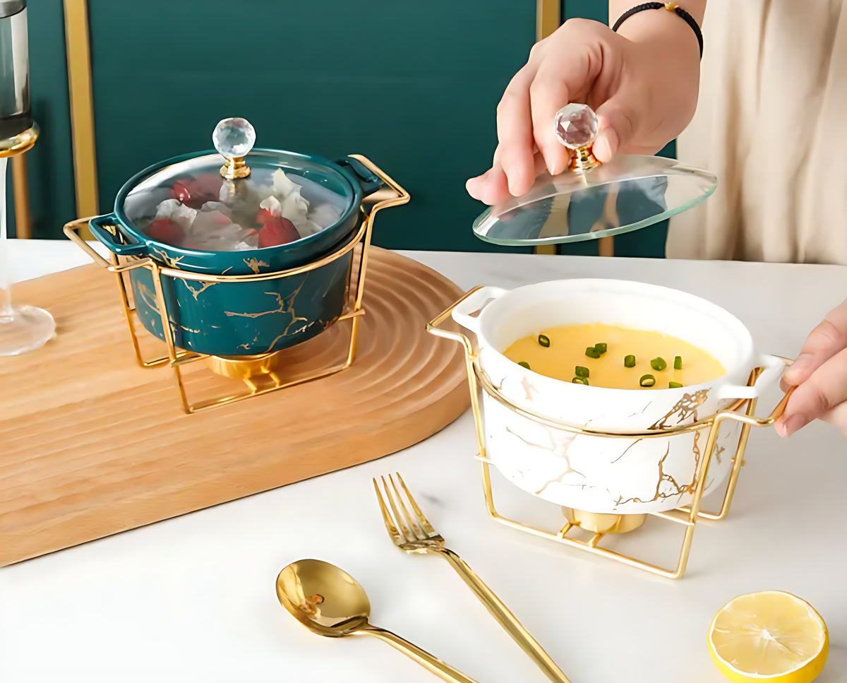 Marble Pattern Ceramic Serveware / Ruchi