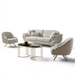 Classic Velvet Fabric Sofa Set Of 3 / Ruchi