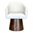 6 Piece Chenille Fabric Wooden Chairs Set / Ruchi