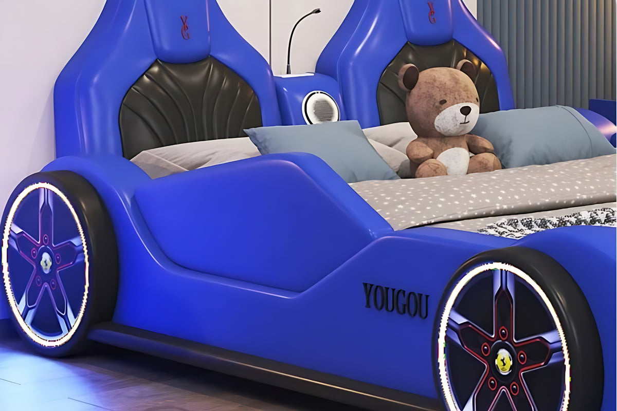 Kids' LED Leather Car Bed / Ruchi