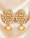Exquisite Crystal Stone Pearl Drop Earrings / Ruchi