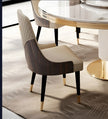 Sleek Marble Top Round Dining Table Set / Ruchi 