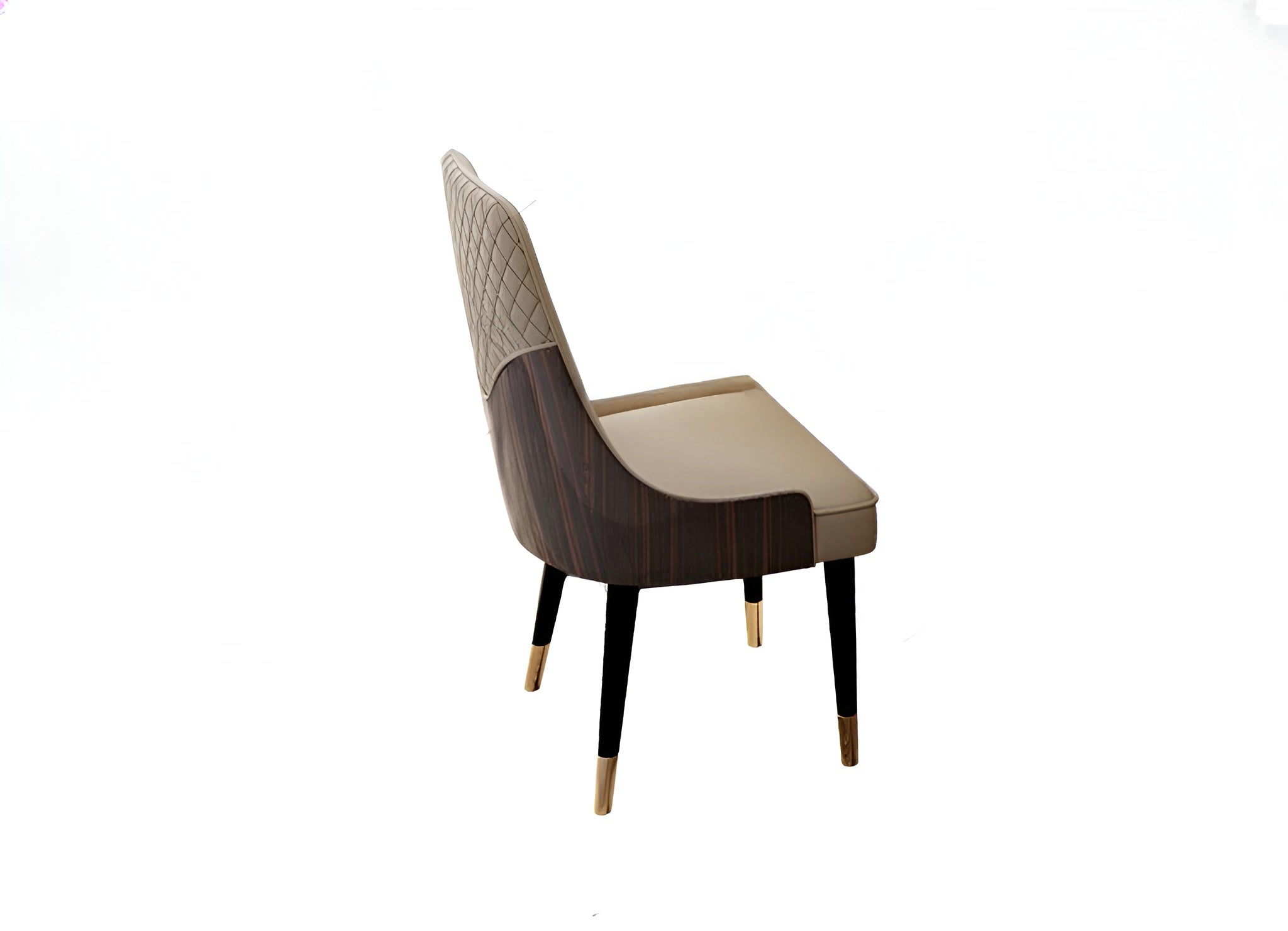 Sleek Marble Top Round Dining Table Set / Ruchi 